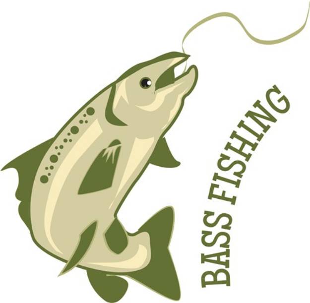 Picture of Bass Fishing SVG File