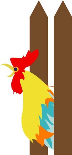 Picture of Crowing Rooster SVG File