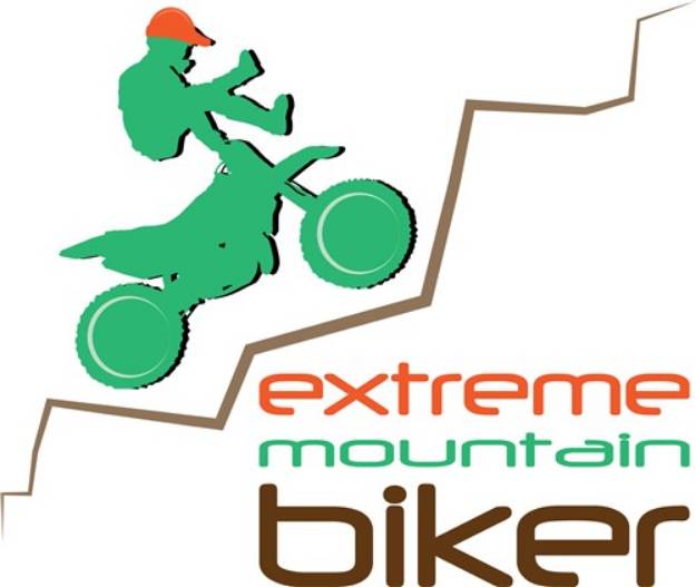 Picture of Extreme Mountain Biker SVG File