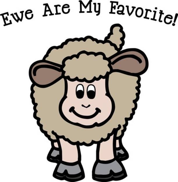 Picture of Ewe Are My Favorite SVG File