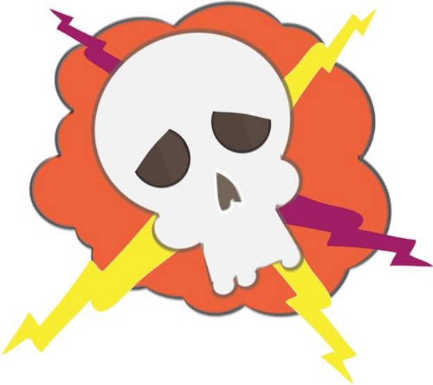 Picture of Electric Skull SVG File