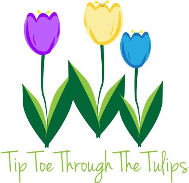 Picture of Tiptoe Tulips SVG File