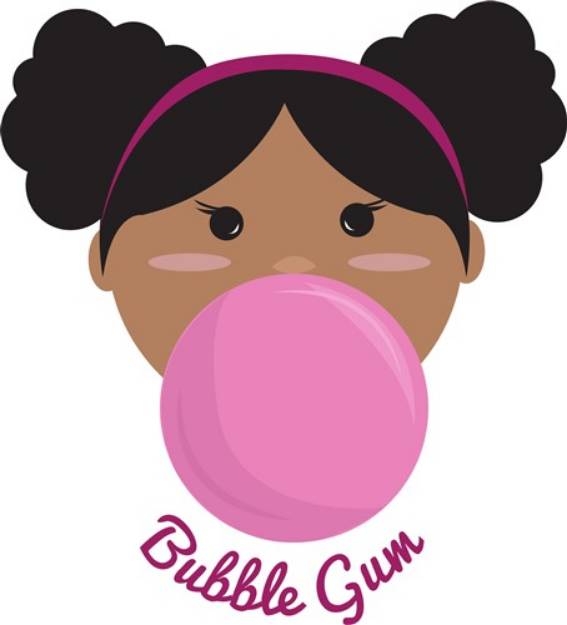 Picture of Bubble Gum Princess SVG File