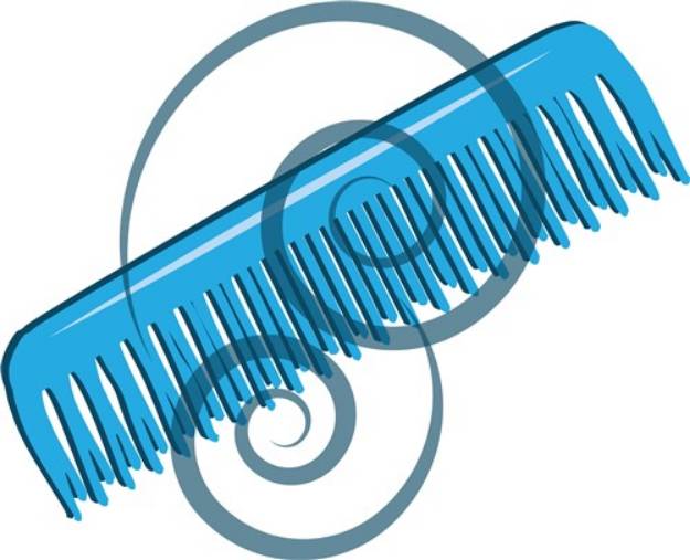 Picture of Swirly Comb SVG File