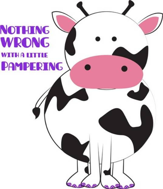 Picture of Pampered Cow SVG File