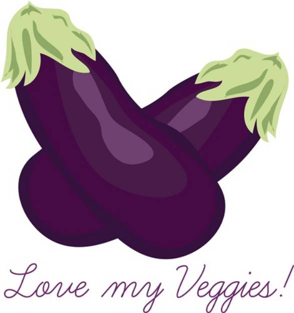 Picture of Love My Veggies SVG File