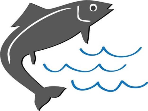 Picture of Jumping Fish SVG File