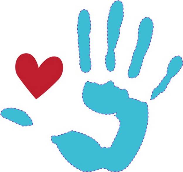 Picture of Heart & Hand SVG File