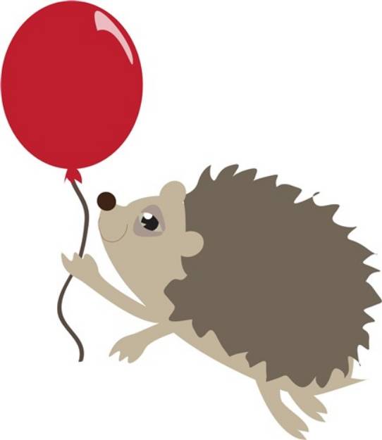 Picture of Balloon & Porcupine SVG File