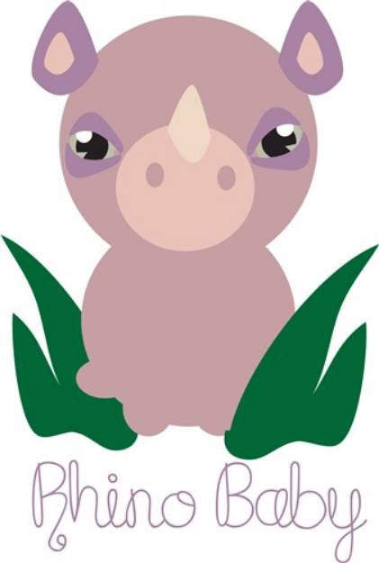 Picture of Rhino Baby SVG File