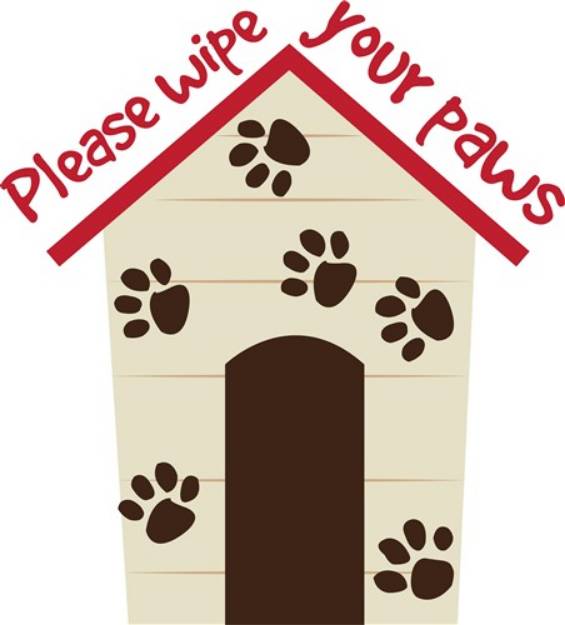 Picture of Wipe Your Paws SVG File