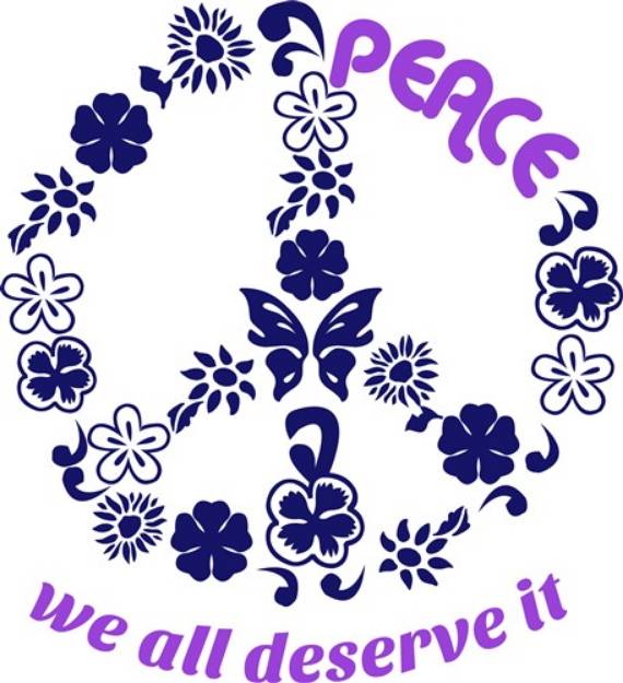 Picture of Peace We Deserve It SVG File