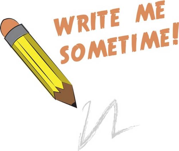 Picture of Write Me Sometime SVG File