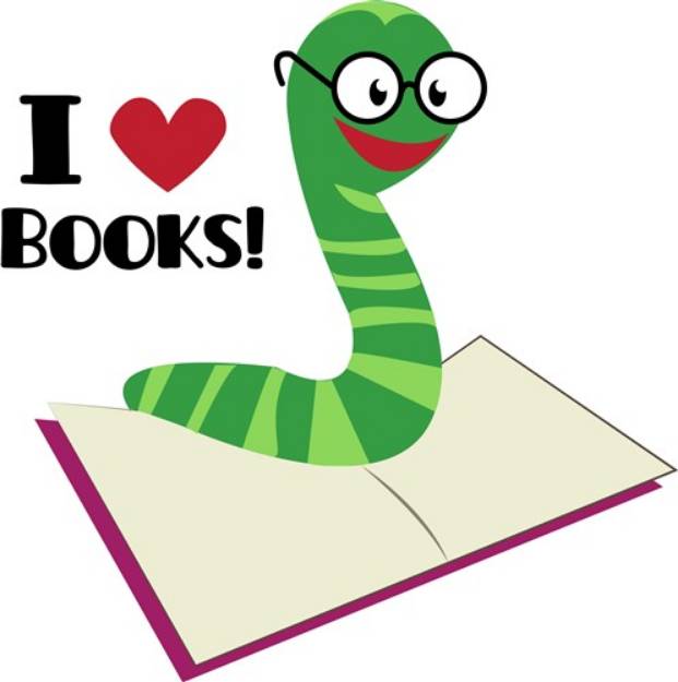Picture of I Love Books SVG File