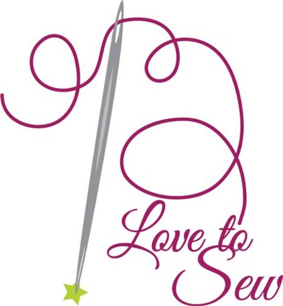 Picture of Love To Sew SVG File