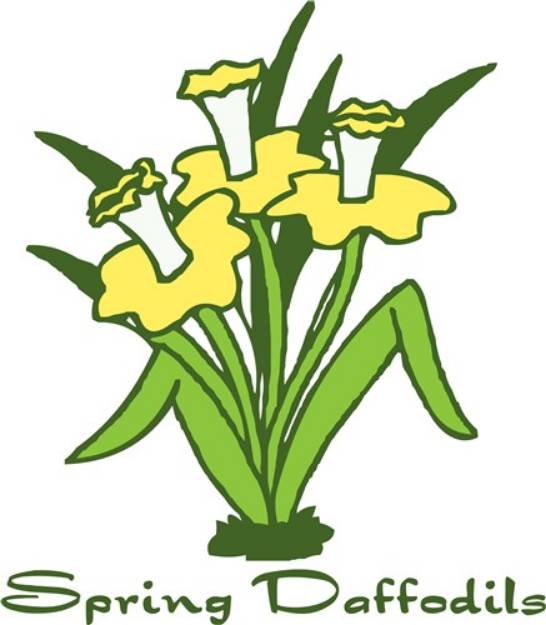 Picture of Spring Daffodils SVG File