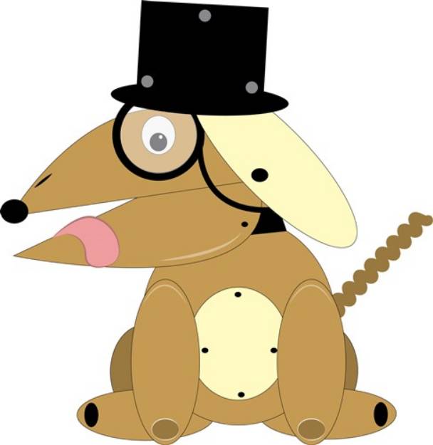 Picture of Top Hat Dog SVG File