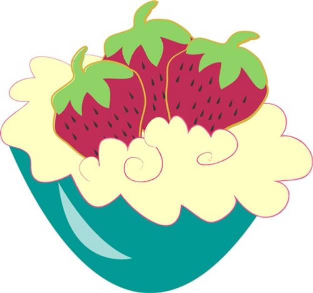Picture of Strawberries And Cream SVG File
