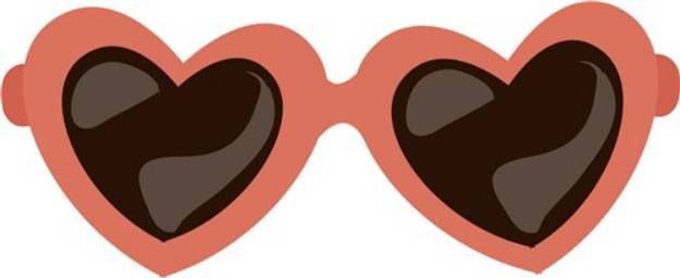 Picture of Heart Sunglasses SVG File