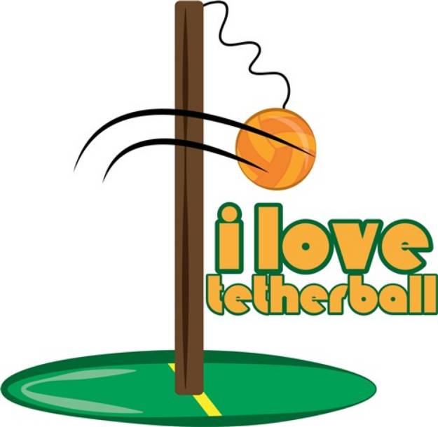Picture of I Love Tetherball SVG File