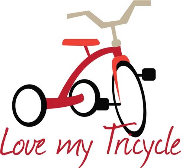 Picture of Love My Tricycle SVG File