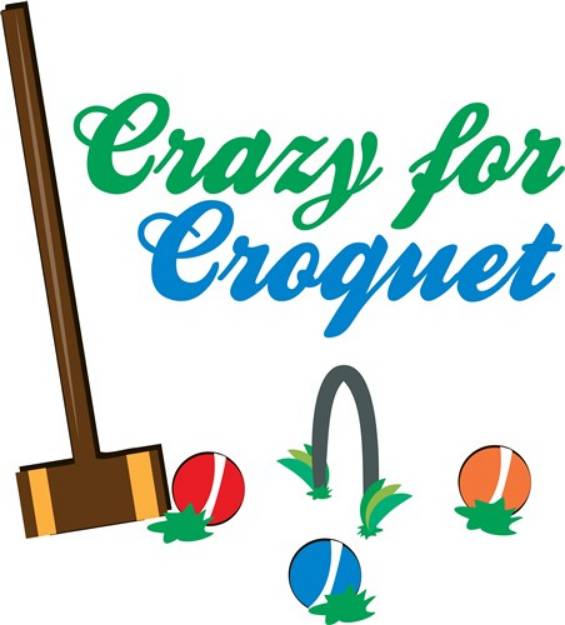 Picture of Crazy For Croquet SVG File