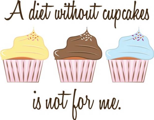 Picture of Diet Without Cupcakes SVG File