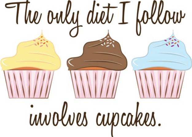Picture of Cupcake Diet SVG File
