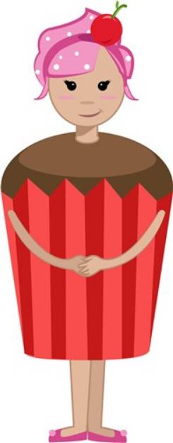 Picture of Cupcake Girl SVG File