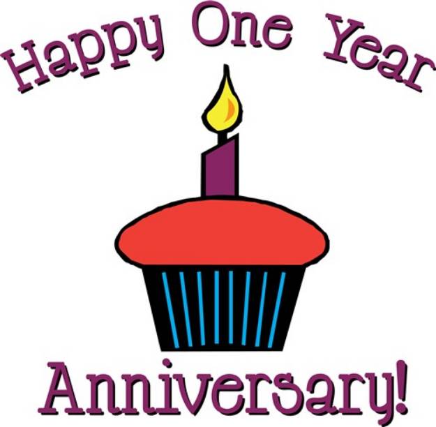Picture of One Year Anniversary SVG File