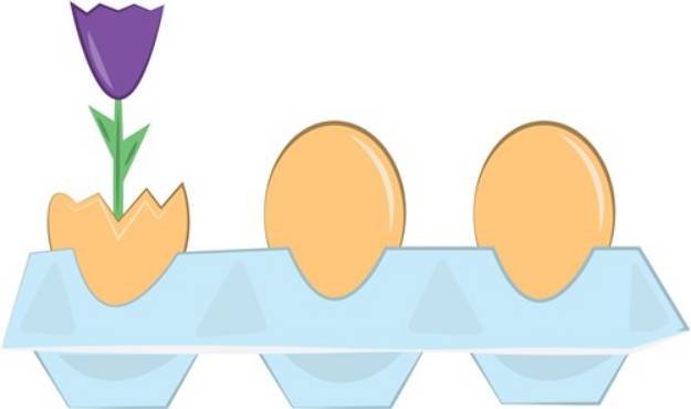 Picture of Flower And Eggs SVG File