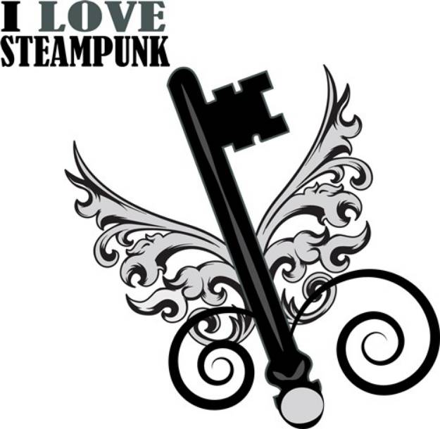 Picture of I Love Steampunk SVG File