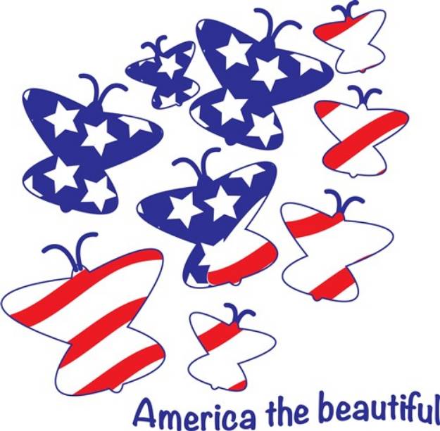 Picture of America the Beautiful SVG File