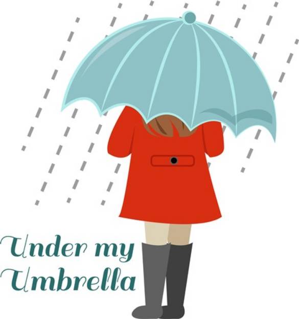 Picture of Under My Umbrella SVG File