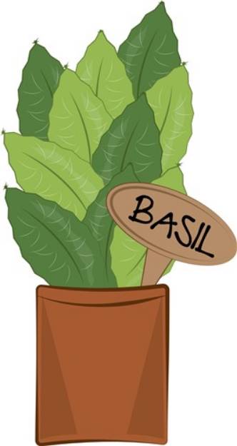Picture of Basil Plant SVG File