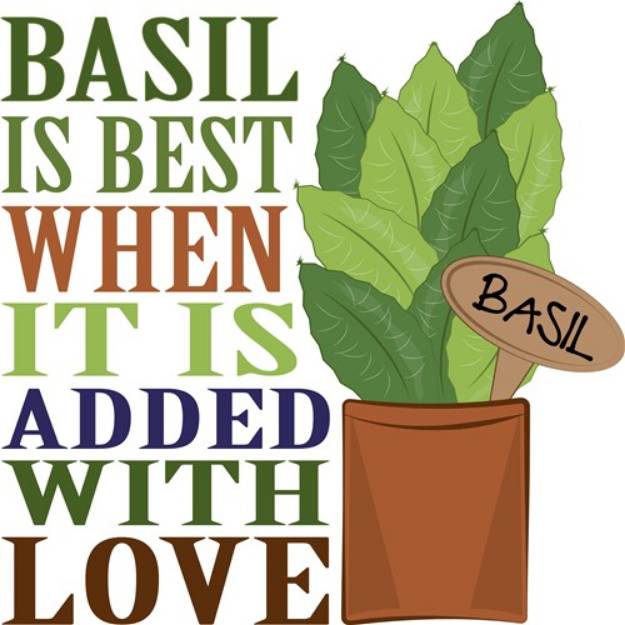 Picture of Basil with Love SVG File
