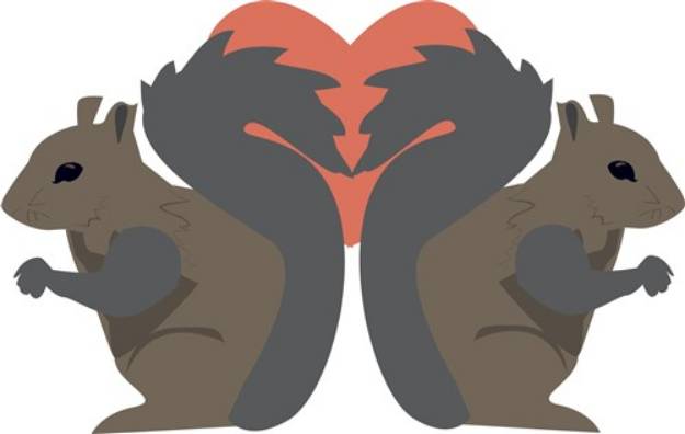 Picture of Squirrel Love SVG File