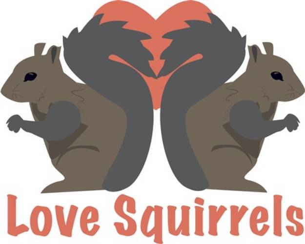Picture of Love Squirrels SVG File