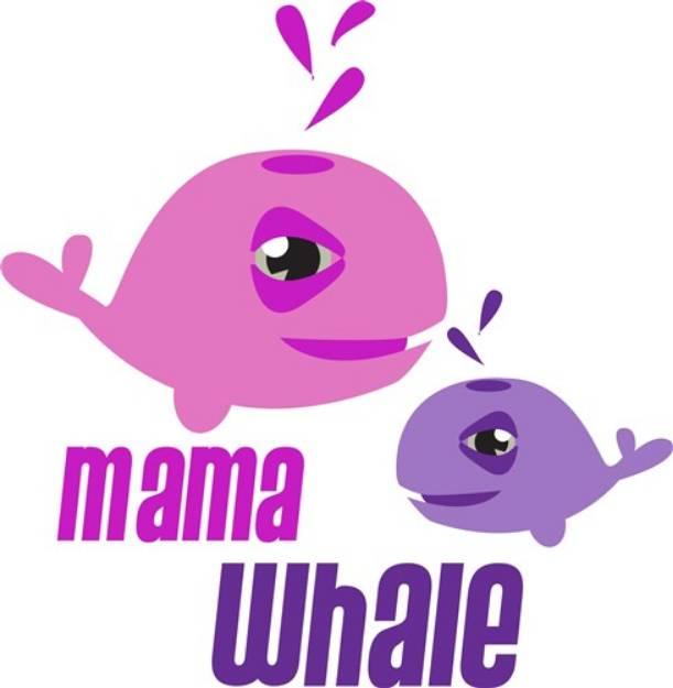 Picture of Mama Whale SVG File