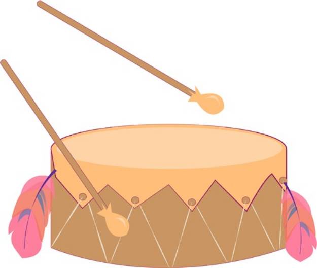 Picture of Feathered Drum SVG File