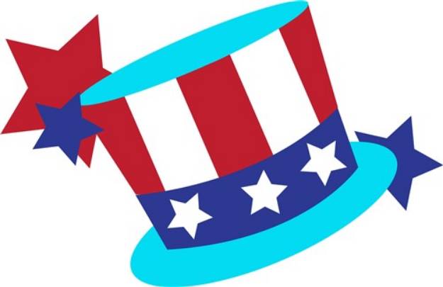 Picture of Patriotic Top Hat SVG File