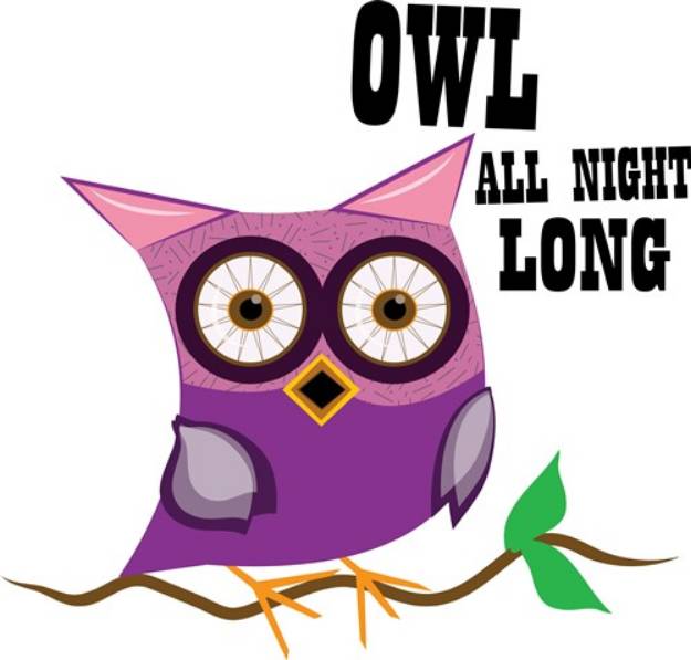 Picture of Owl All Night Long SVG File