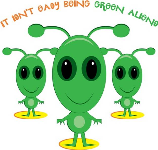 Picture of Green Aliens SVG File