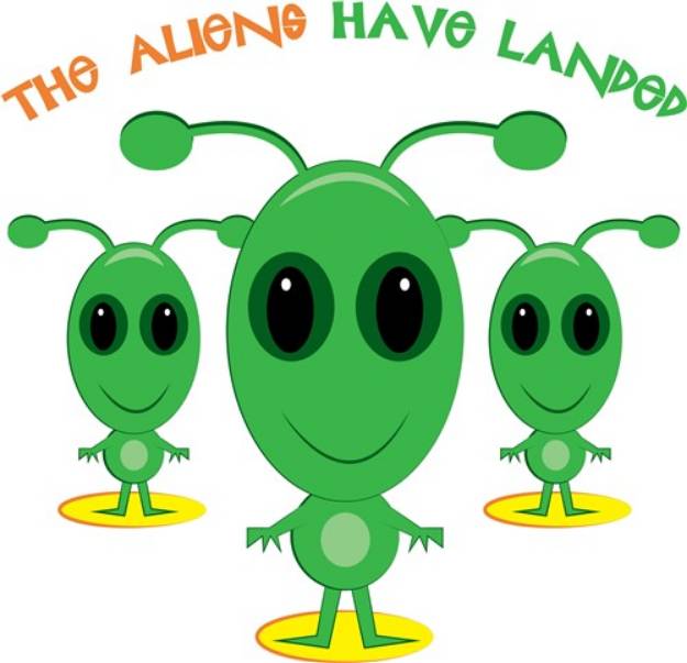 Picture of Aliens Landed SVG File