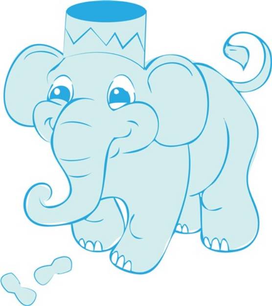 Picture of Elephant Peanuts SVG File