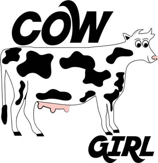 Picture of Cow Girl SVG File