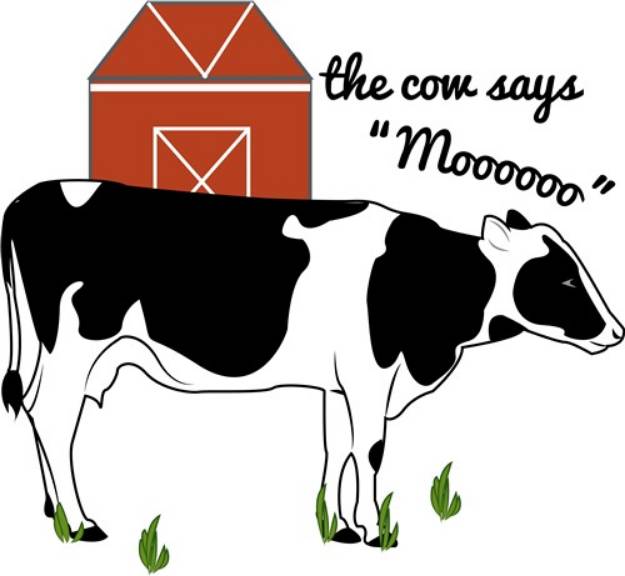 Picture of Cow Says SVG File