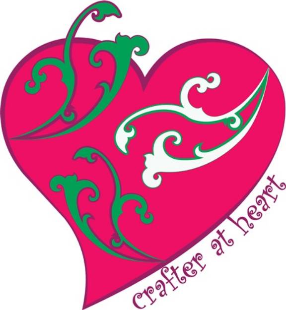 Picture of Crafter at Heart SVG File