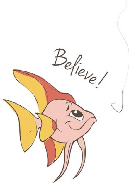 Picture of Believe Fish SVG File