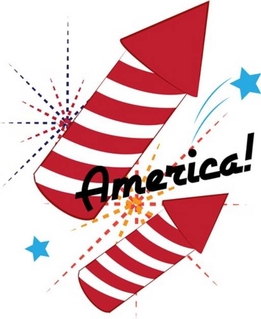 Picture of America Fireworks SVG File